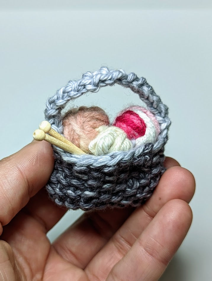 Yarnball Sack Ornament: Shades of Gray (click for options)