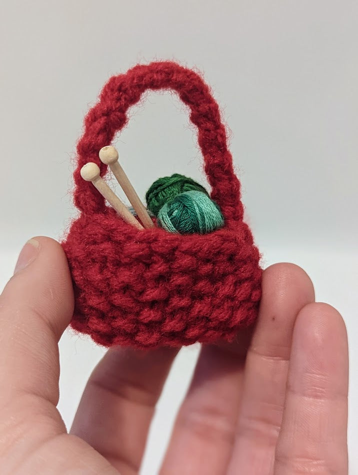 Yarnball Sack Ornament: Christmas-y (click for options)