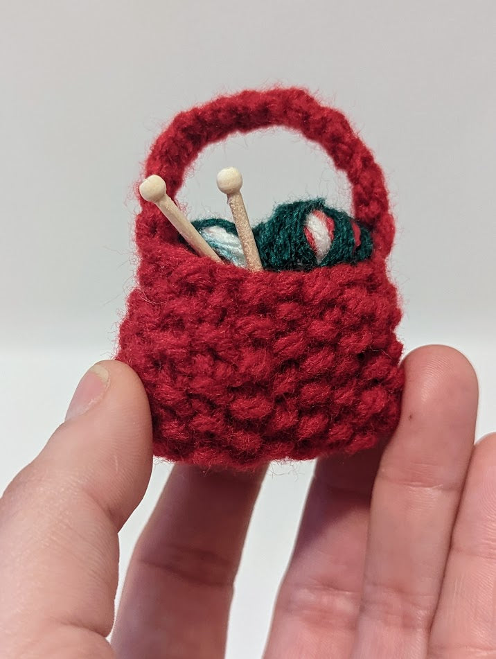 Yarnball Sack Ornament: Christmas-y (click for options)