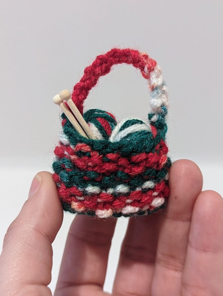 Yarnball Sack Ornament: Christmas-y (click for options)