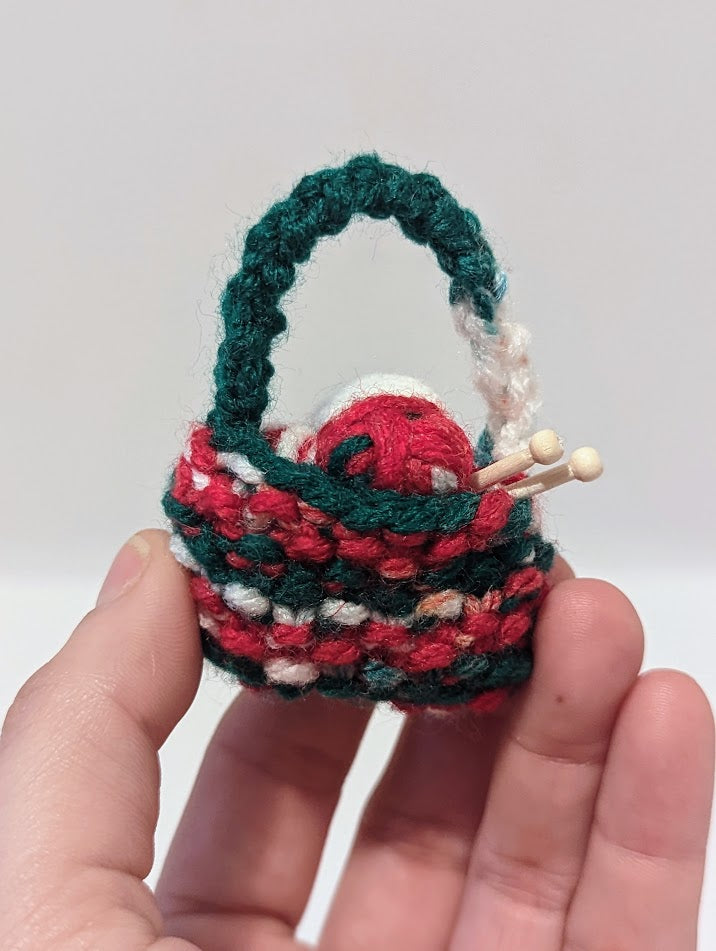 Yarnball Sack Ornament: Christmas-y (click for options)