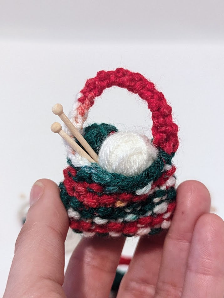 Yarnball Sack Ornament: Christmas-y (click for options)