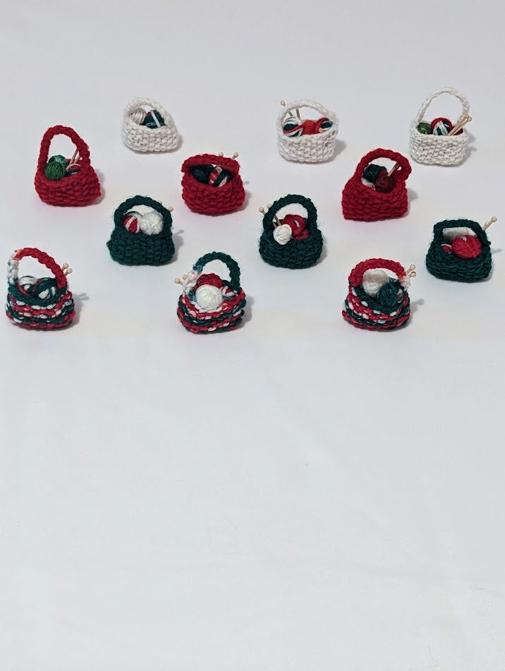 Yarnball Sack Ornament: Christmas-y (click for options)