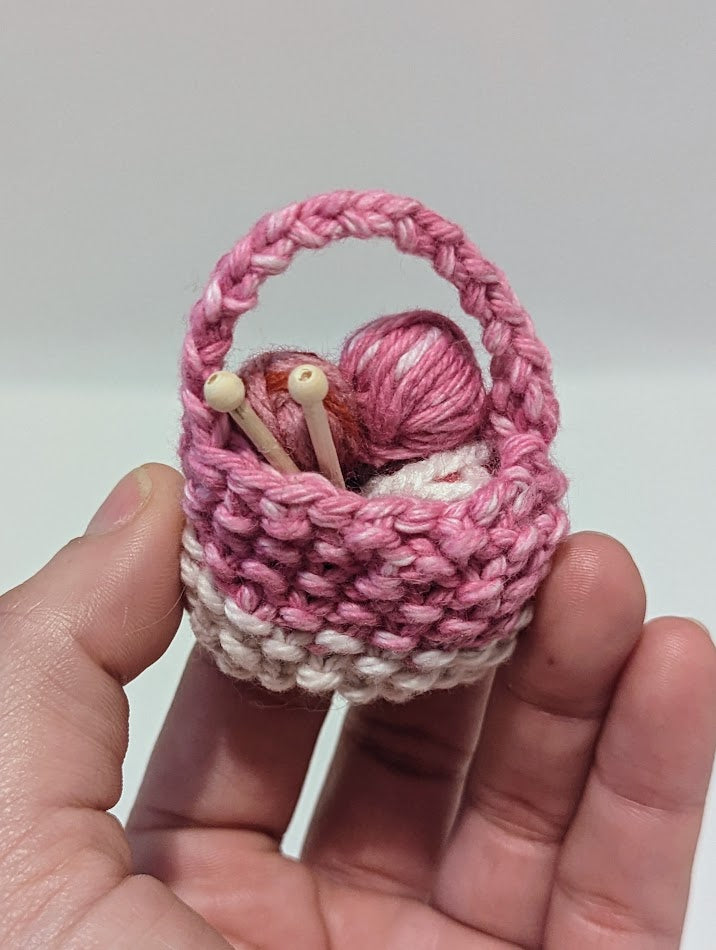 Yarnball Sack Ornament: Shades of Pink (click for options)