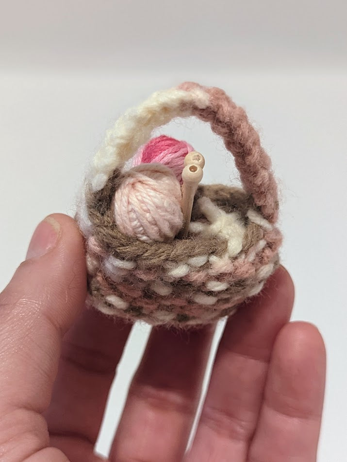 Yarnball Sack Ornament: Shades of Pink (click for options)