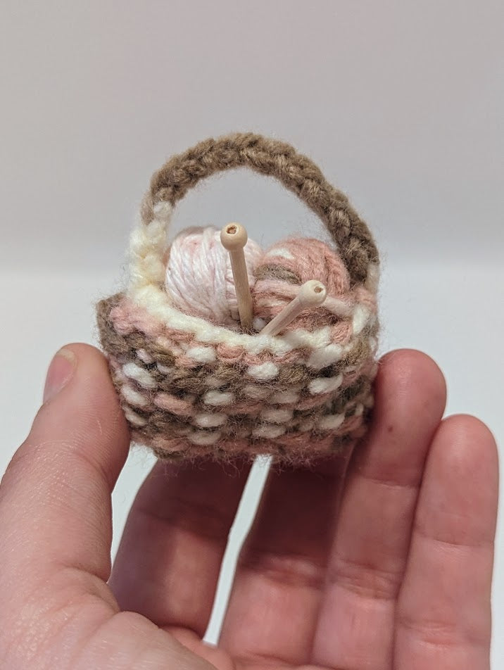 Yarnball Sack Ornament: Shades of Pink (click for options)