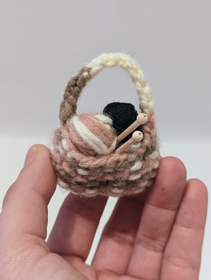 Yarnball Sack Ornament: Shades of Pink (click for options)