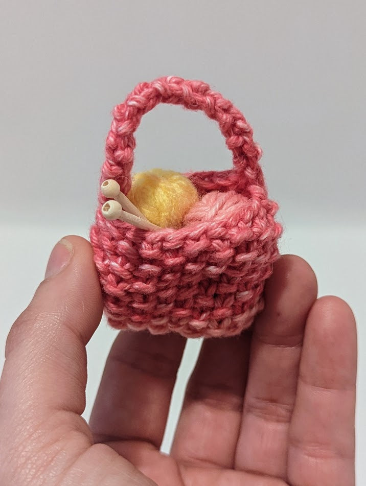 Yarnball Sack Ornament: Shades of Pink (click for options)