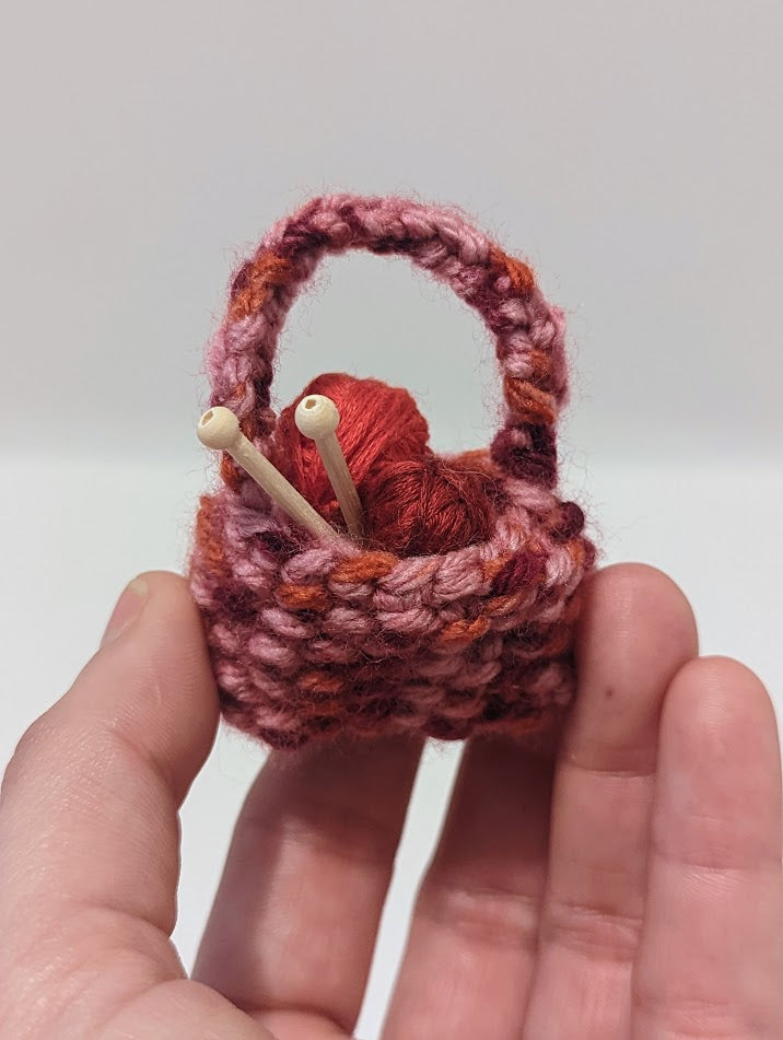 Yarnball Sack Ornament: Shades of Pink (click for options)