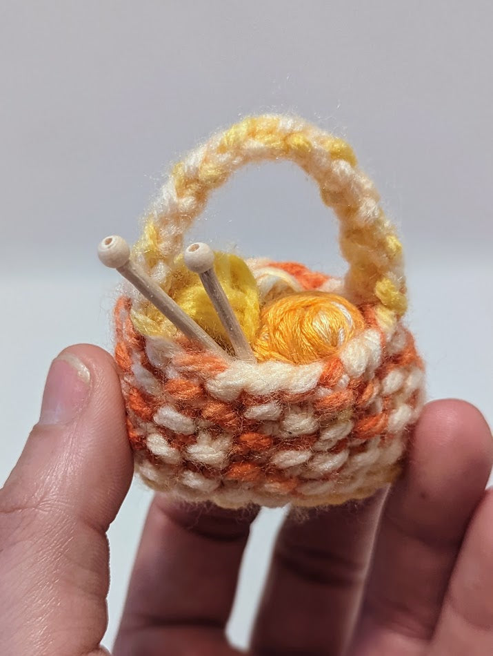 Yarnball Sack Ornament: Yellows (click for options)