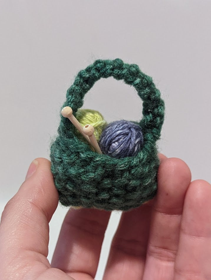 Yarnball Sack Ornament: Shades of Green (click for options)