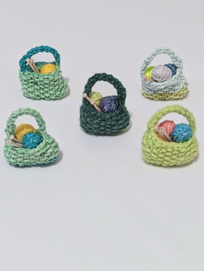 Yarnball Sack Ornament: Shades of Green (click for options)