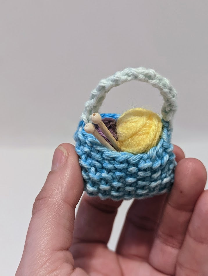 Yarnball Sack Ornament: Blues and Purples (click for options)