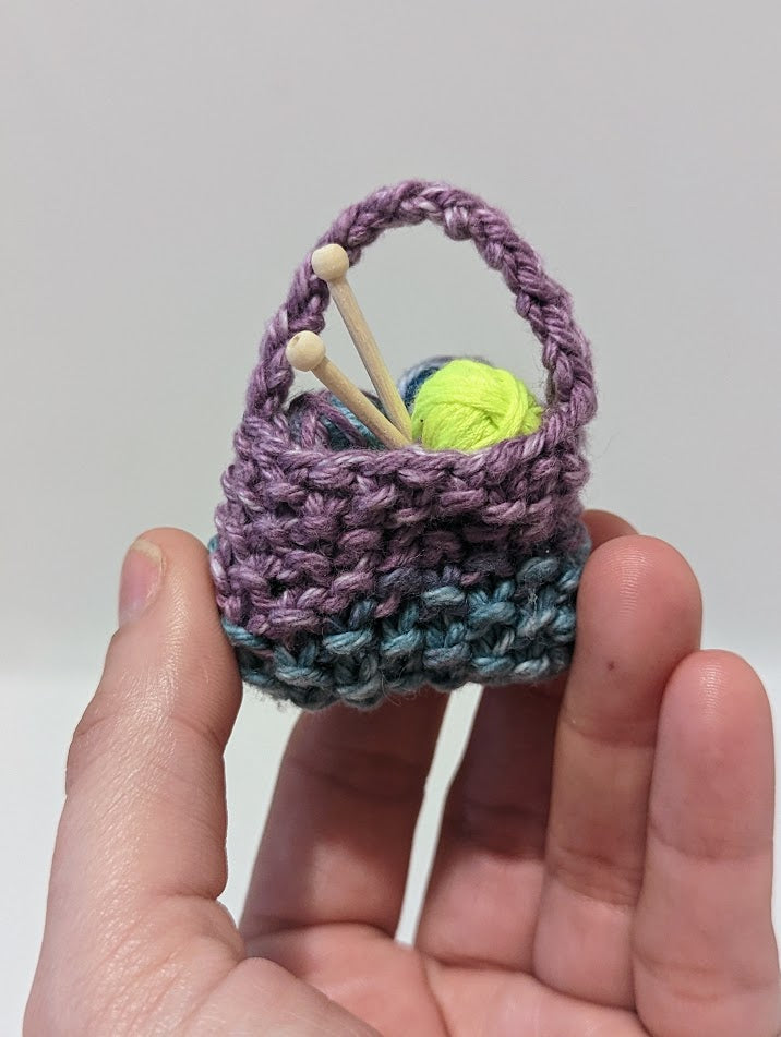 Yarnball Sack Ornament: Blues and Purples (click for options)