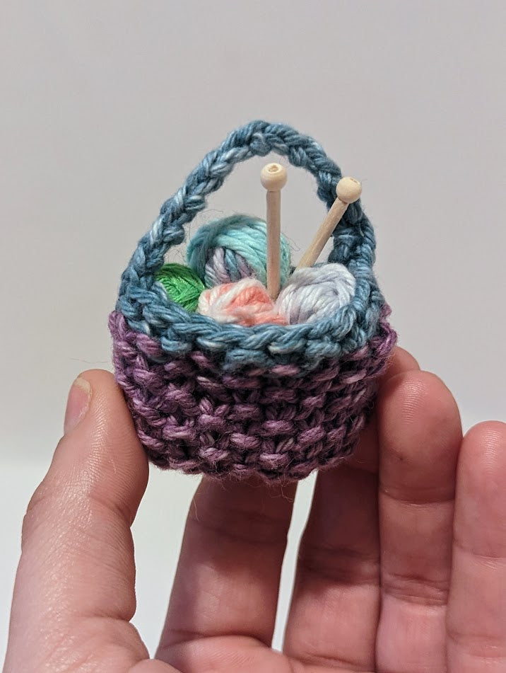 Yarnball Sack Ornament: Blues and Purples (click for options)