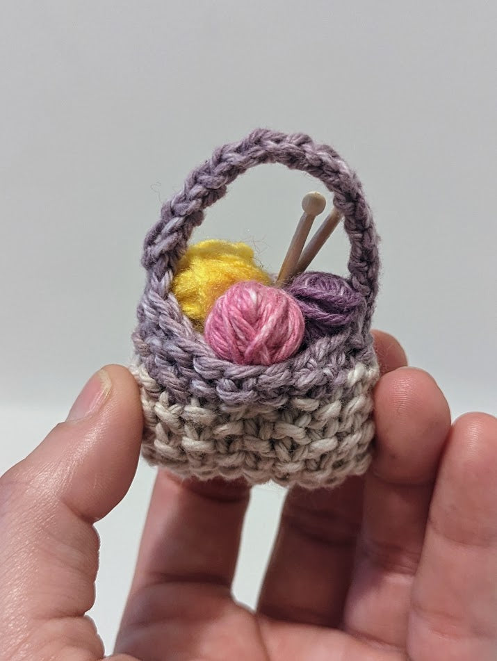 Yarnball Sack Ornament: Blues and Purples (click for options)