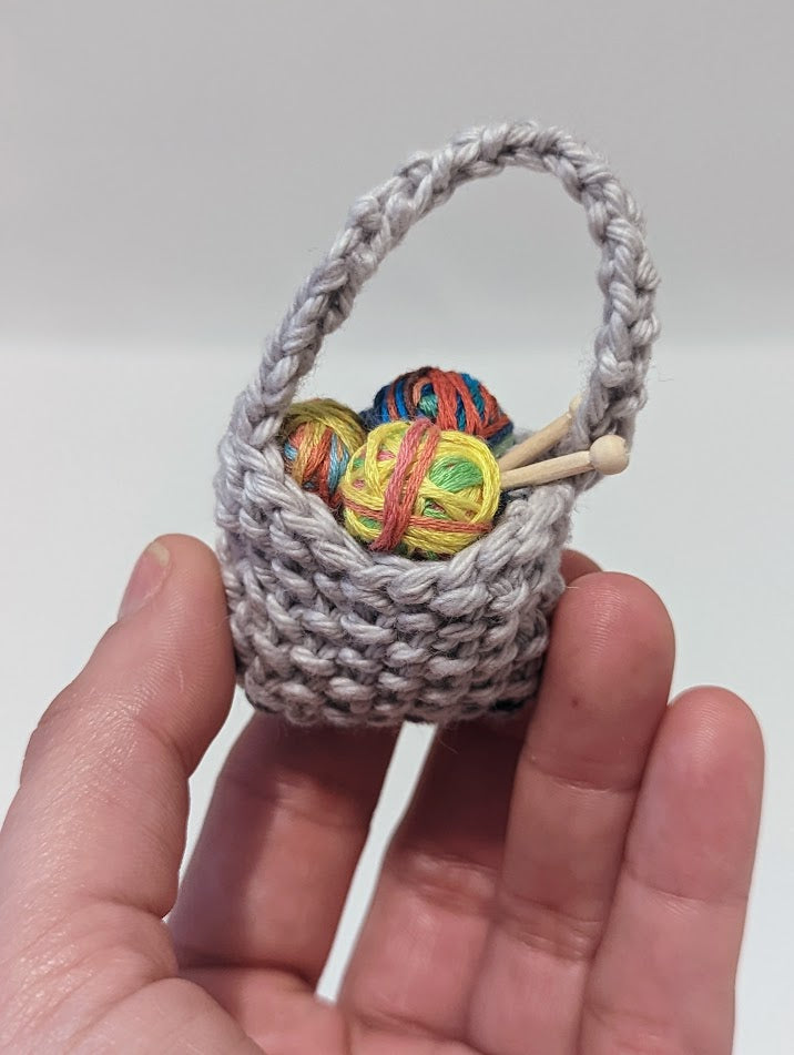 Yarnball Sack Ornament: Shades of Gray (click for options)