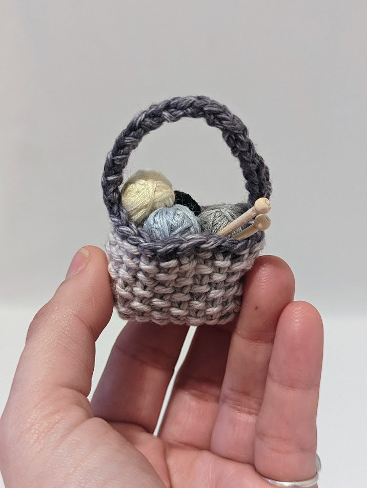 Yarnball Sack Ornament: Shades of Gray (click for options)