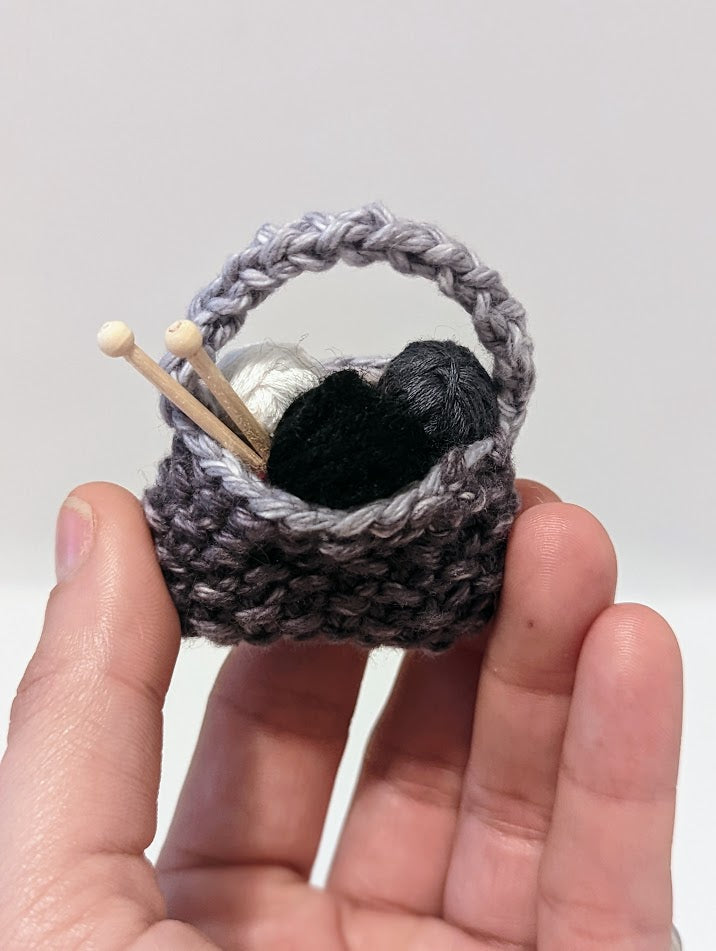 Yarnball Sack Ornament: Shades of Gray (click for options)