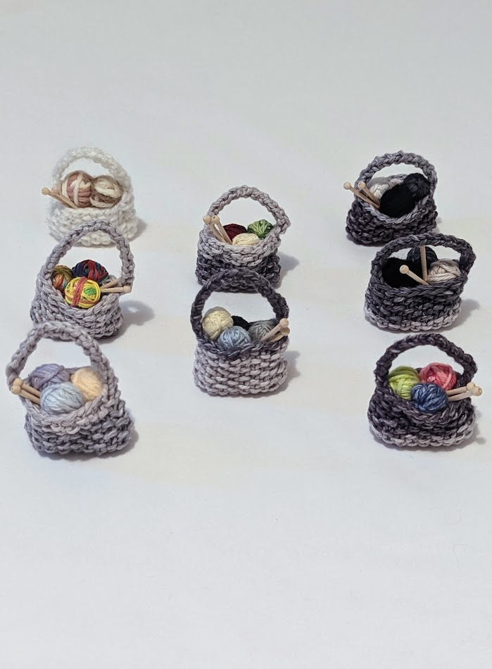 Yarnball Sack Ornament: Shades of Gray (click for options)