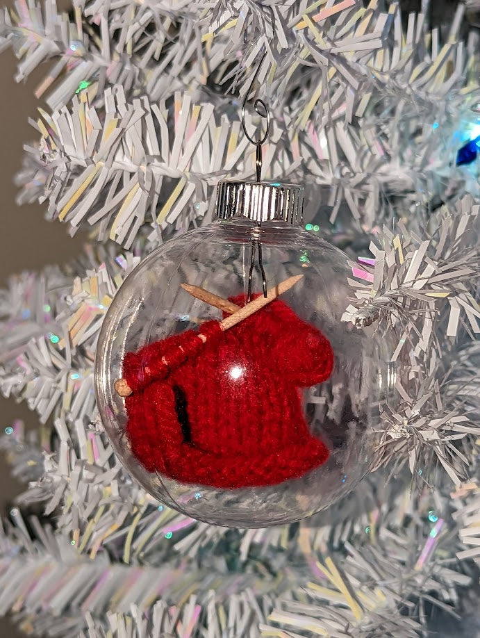 Knitter's Globe Ornament (click for options)