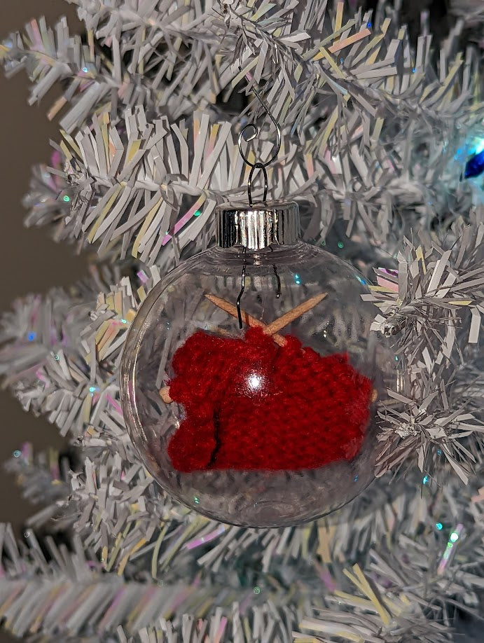 Knitter's Globe Ornament (click for options)