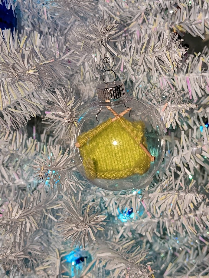 Knitter's Globe Ornament (click for options)