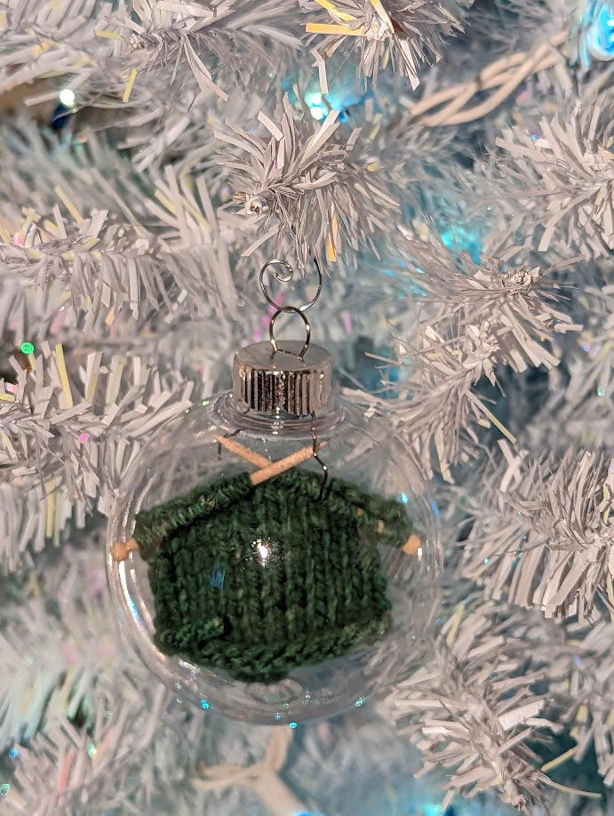 Knitter's Globe Ornament (click for options)