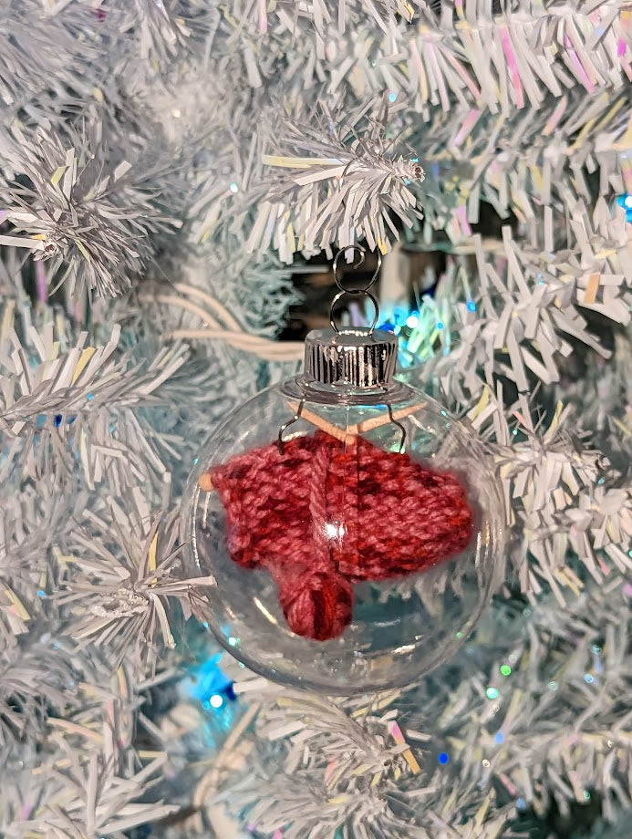 Knitter's Globe Ornament (click for options)