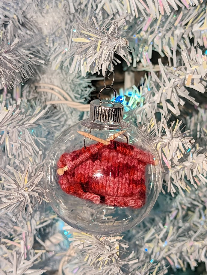 Knitter's Globe Ornament (click for options)