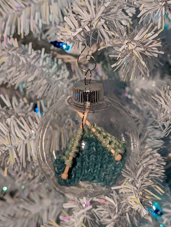 Knitter's Globe Ornament (click for options)