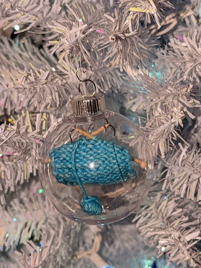 Knitter's Globe Ornament (click for options)