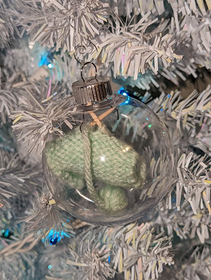 Knitter's Globe Ornament (click for options)