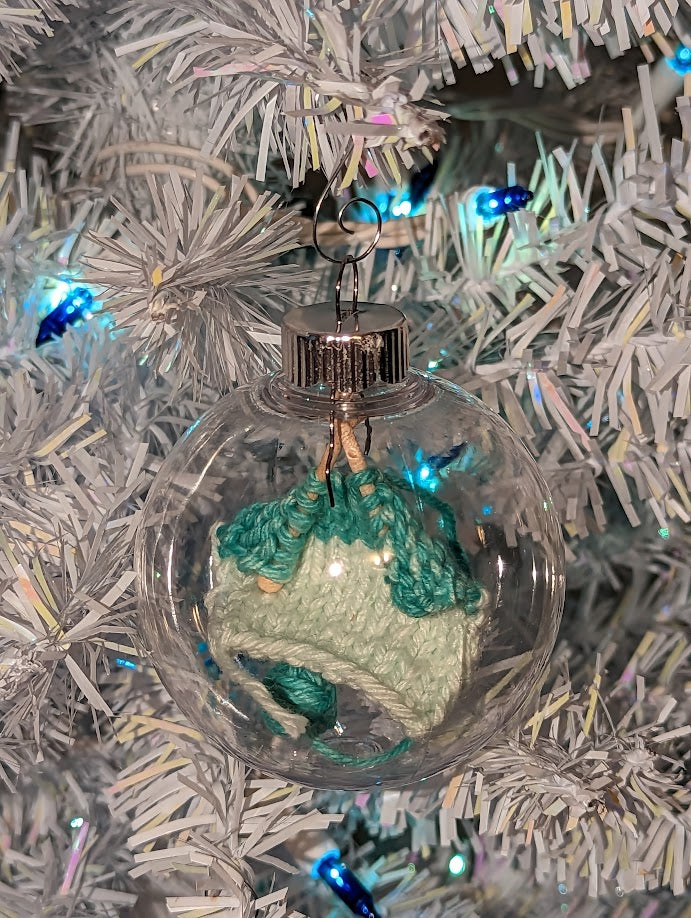 Knitter's Globe Ornament (click for options)