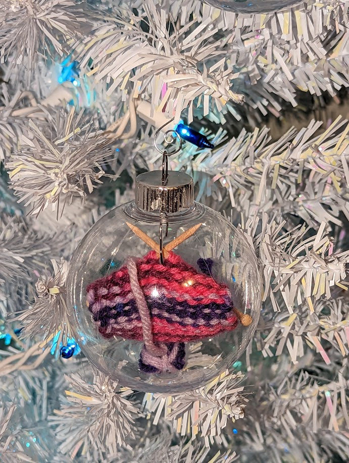 Knitter's Globe Ornament (click for options)