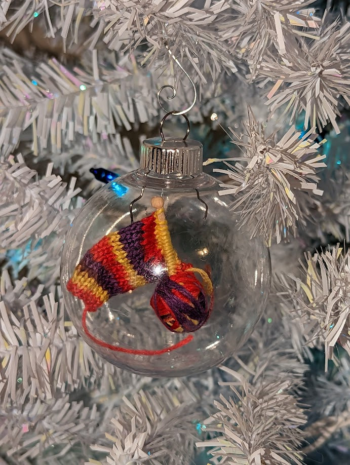 Knitter's Globe Ornament (click for options)