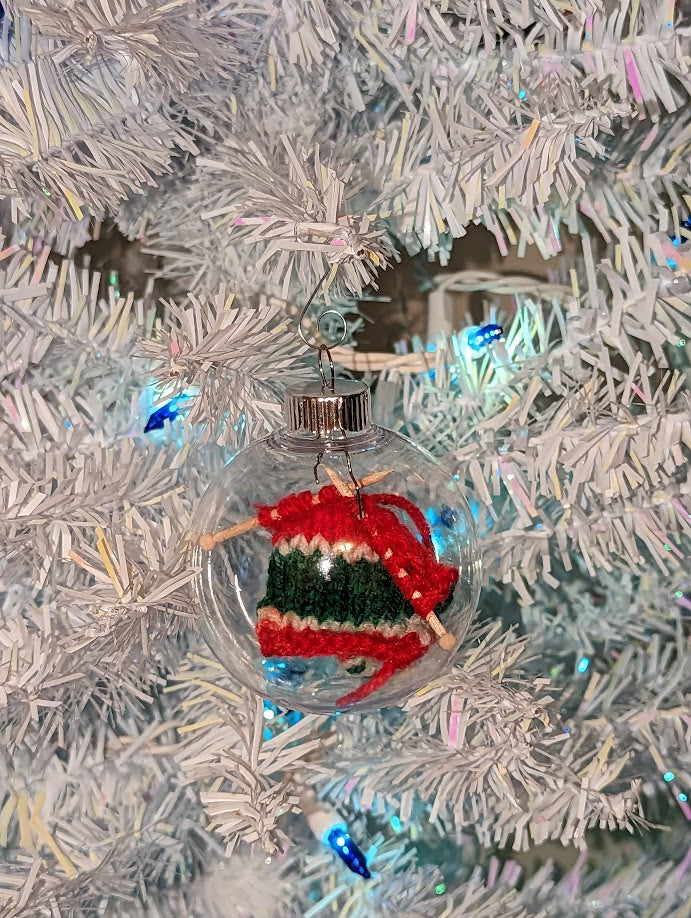 Knitter's Globe Ornament (click for options)