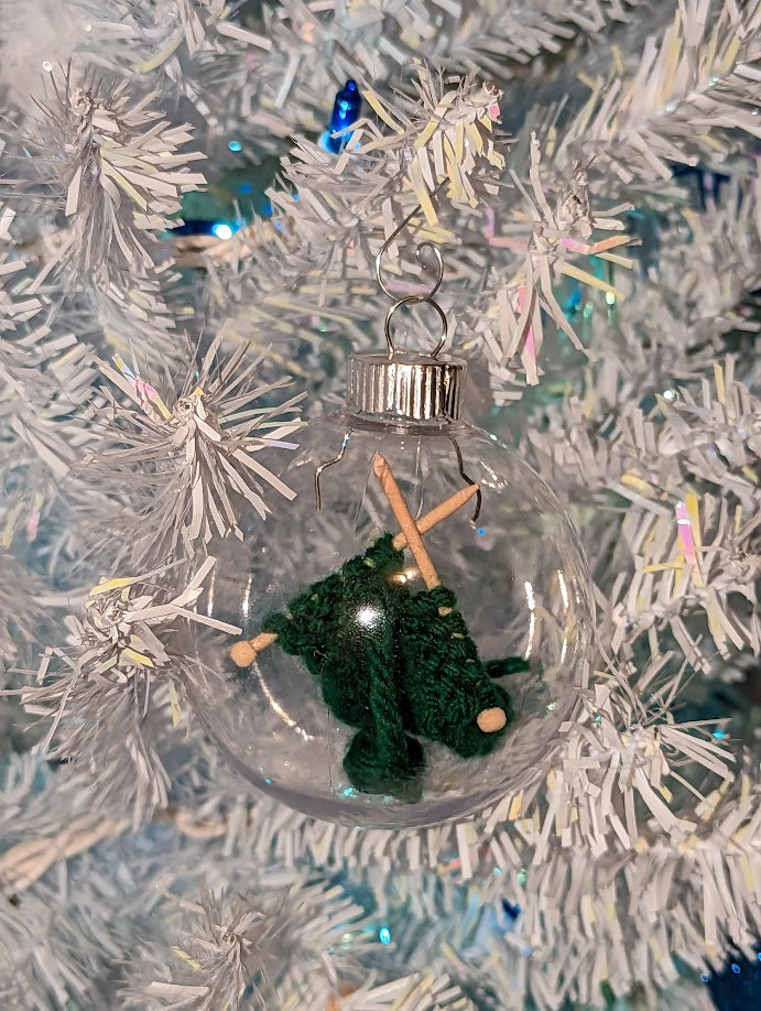 Knitter's Globe Ornament (click for options)